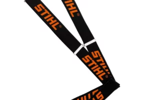 Bretellen, 130 cm, zwart/oranje, met metalen clips