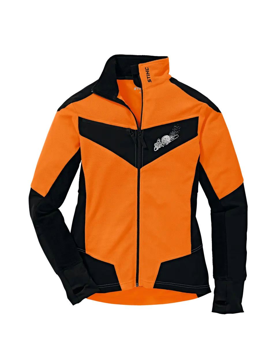 Fleecejack, DYNAMIC, maat L, fluo-oranje